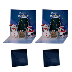 泰坦 團體 感謝卡 2入組, 藍色系, 1套