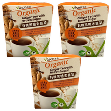 Vilson 米森 有機黑糖老薑茶, 8包, 3盒