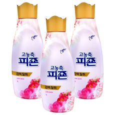 碧珍 高濃縮衣物柔軟精 強力除臭型 浪漫花香, 1L, 3瓶