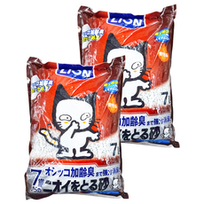 LION 獅王 除臭貓砂 7歲以上熟齡貓用，長時間強力消臭紙砂, 7L, 2包, 除臭