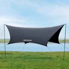 BLACK DOG 黑狗 戶外露營遮光遮陽篷 BD024, 黑色, 10人用