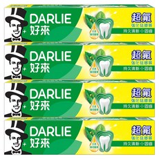 DARLIE 好來 超氟強化琺瑯質牙膏，天然薄荷精華，幫助防蛀, 250g, 4條