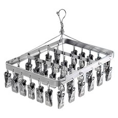 SUNLY 鋁合金多夾曬衣夾 30夾 QA240515-LY, 銀色