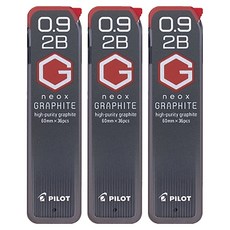 PILOT 百樂 超級G 自動鉛筆芯 HRF9G2B 60mm 2B, 0.9mm, 3個