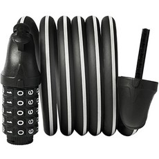 LDEWA 鋼製自行車鎖, 黑色, 1個