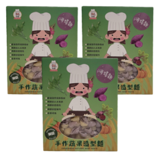 港媽私房手作 手作蔬果造型麵 海螺麵, 90g, 3盒