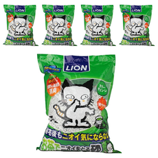 LION 獅王 除臭貓砂 紙貓砂, 綠茶, 7L, 5包