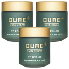 KIMJEONGMOON-ALOE Cure蘆薈鎮靜保濕霜Plus, 3罐, 80g