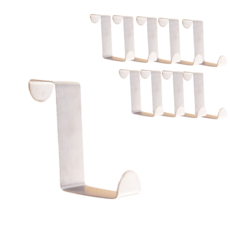 리빙스토어 칼리오페 클리어 도어 후크, 실버, 9개