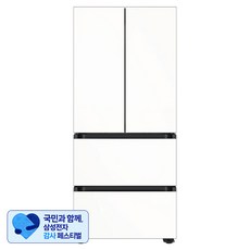 [삼성 감사 페스티벌] 삼성전자 비스포크 AI 김치플러스 490L 4도어 김치냉장고 방문설치, 에센셜 화이트, RQ49DB9421EW