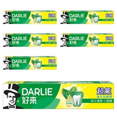 DARLIE 好來 超氟強化琺瑯質牙膏, 天然薄荷精華, 持久清新口氣, 250g, 6條