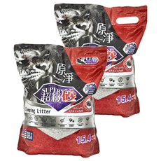 Original Clean 原淨 美國高效超級砂 活性碳 貓砂，15.4lb，除臭抗菌, 2包