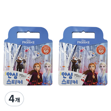 디즈니 New 겨울왕국 2 붙였다 떼였다 안심스티커 놀이 세트, 혼합 색상, 4개