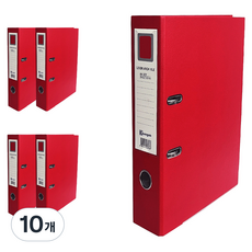 영오 2공 레버아치 LA 바인더 5cm, 적색, 10개