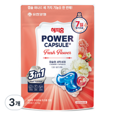 해피홈 트리플 프로 파워 캡슐 세제 생화향기향, 3개, 32개입