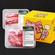 도뜰 제주흑돼지 삼겹살 500g + 목심살 500g 간편 선물세트 (냉장), 1세트