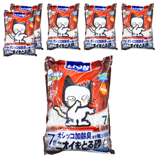 LION 獅王 除臭貓砂 7歲以上熟齡貓用，長時間強力消臭紙砂, 7L, 6包, 除臭