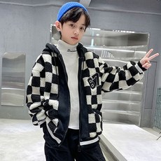 Papayane 男童連帽羊羔毛厚實外套