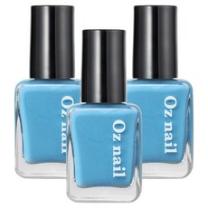 오즈네일 샤인 무드 네일 컬러 매니큐어, NE07 블루마린, 8ml, 3개
