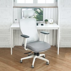 린백 사무실 컴퓨터 메쉬 의자 LB850H, 화이트프레임-그레이