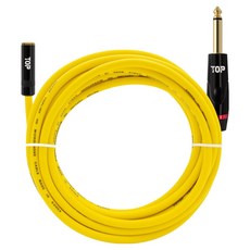HDtop 韓國製 3.5 立體聲母頭 TO 5.5 單聲道連接線 0.5m, 黃色, 1個, HT-TP2438