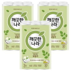 KleanNara 可綠納樂 Herb Garden 辣木 3層天然紙漿衛生紙, 30m, 30入, 3個