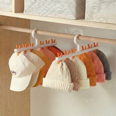 마메 회전형 다용도 빨래집게형 옷걸이, 오렌지, 8개