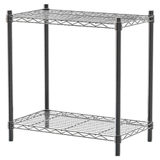 dayneeds 日需百備 輕型波浪架 鐵力士架/收納層架/鞋架/展示架/層架/鐵架 三色可選, 黑色, 2層