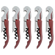 깨비다 다용도 2단 와인 오프너, 브라운, 5개