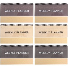 2Youngdesign 每週計劃表套組 3*2入, Wine, Craft, Dark (planner), 隨機發貨（封面印刷字母）