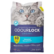 Intersand 晶鑽 除臭凝結白晶貓砂, 無香味, 超強除臭, 長達40天, 12kg, 1包