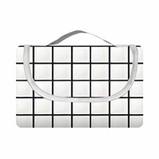 JANGSABU 風格雙面防水野餐墊, 現代白