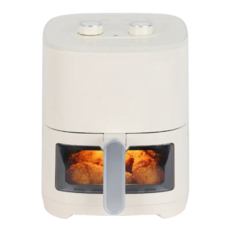 DAE WOONG 旋鈕式透明視窗氣炸鍋 3.5L, DWC-AF350W, 象牙白