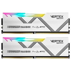 AITC 艾格 KINGSMAN VERTEX RGB DDR5 32GB桌上型超頻電競記憶體 白色, 6800 雙通道, 1組