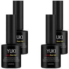 YUKI 經典長效底膠, 4個, 黑色, 10g