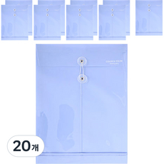 morning glory 1200 彩色直式信封文件夾, 20個, 藍色