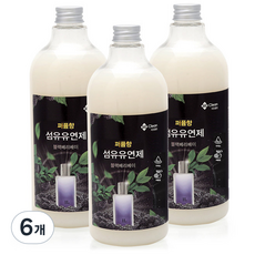 지오클린 퍼퓸향 섬유유연제 블랙베리베이, 1L, 6개