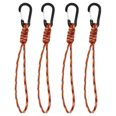 마르벨라 다기능 카라비너 분실방지 손목 줄 4p, 오렌지