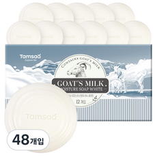 탐사 모이스처 산양유 비누 화이트, 90g, 48개