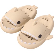 SUPERCOMET 女用超輕量柔軟緩震浴室鯊魚拖鞋 B-88