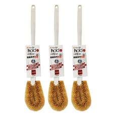 UdiLife 優的生活大師 馬桶清潔棕刷 附吸盤 刷頭造型易刷洗馬桶死角 採天然棕刷毛去汙力強迅速瀝水, 3個