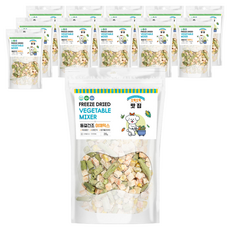 제이그린푸드 반려동물 오독오독맛집 동결건조 간식, 야채믹스, 20g, 12개