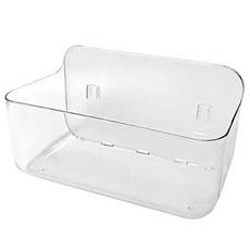 UdiLife 優的生活大師 大款可瀝水置物架 可壁掛 輕鬆安裝 底部瀝水孔, 透明色, 1個