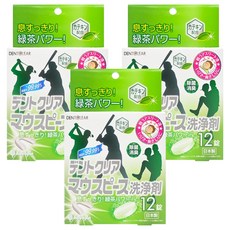 novopin 假牙清潔錠 綠茶, 12顆, 3盒