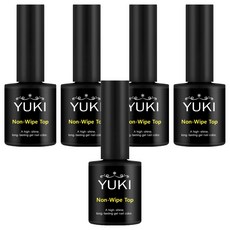 Yuki Gel Nail 非擦拭頂部凝膠 10g, 混色, 5個