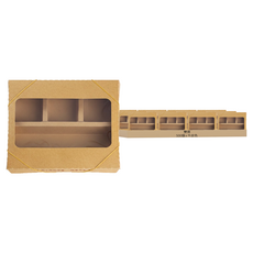 雙揚 開窗上下4格美食盒402 牛皮色, 1箱, 500個