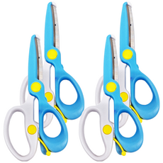 KUMON 兒童初學專用剪刀 (右手適用), 2歲以上適用, 4支, 藍色