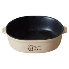 DoggyMan 多格漫 三等星不粘餐碗 犬用 M, 米白, 1個