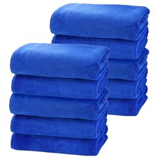 일상나눔 차량용 가정용 극세사 청소타월 블루, 10개