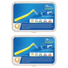 L型牙間刷 G749 S 紫色 20支, 1mm, 2入, 1組